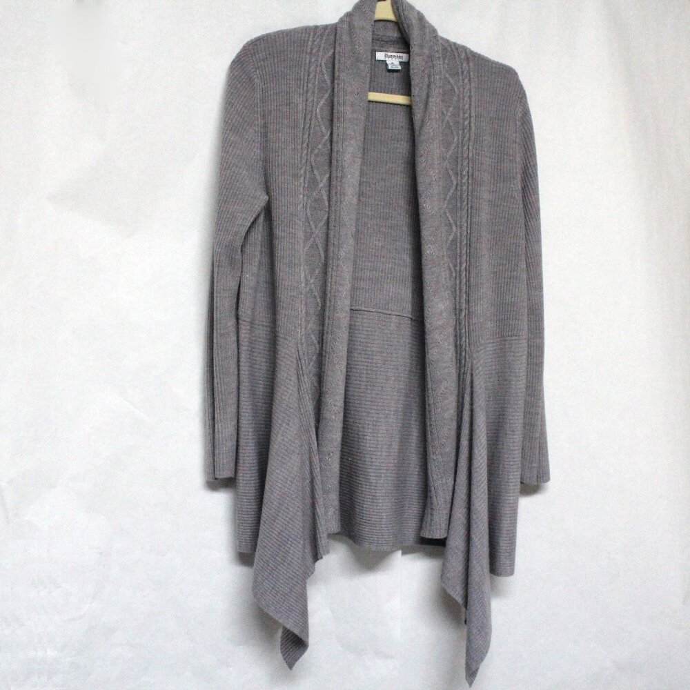 Women's XL Hampshire Studio Long Sleeve Gray Cardigan Style Sweater